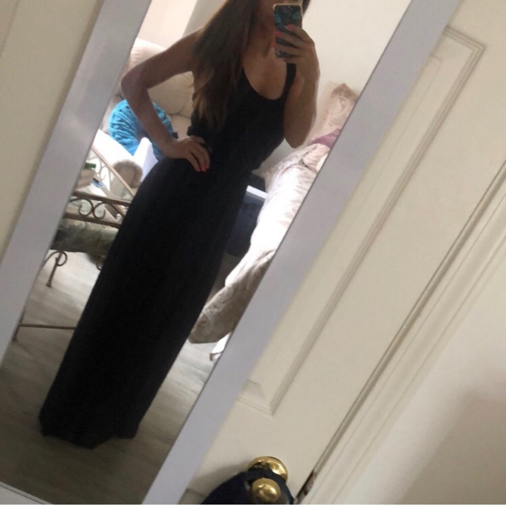 Pookie & Sebastian black maxi dress